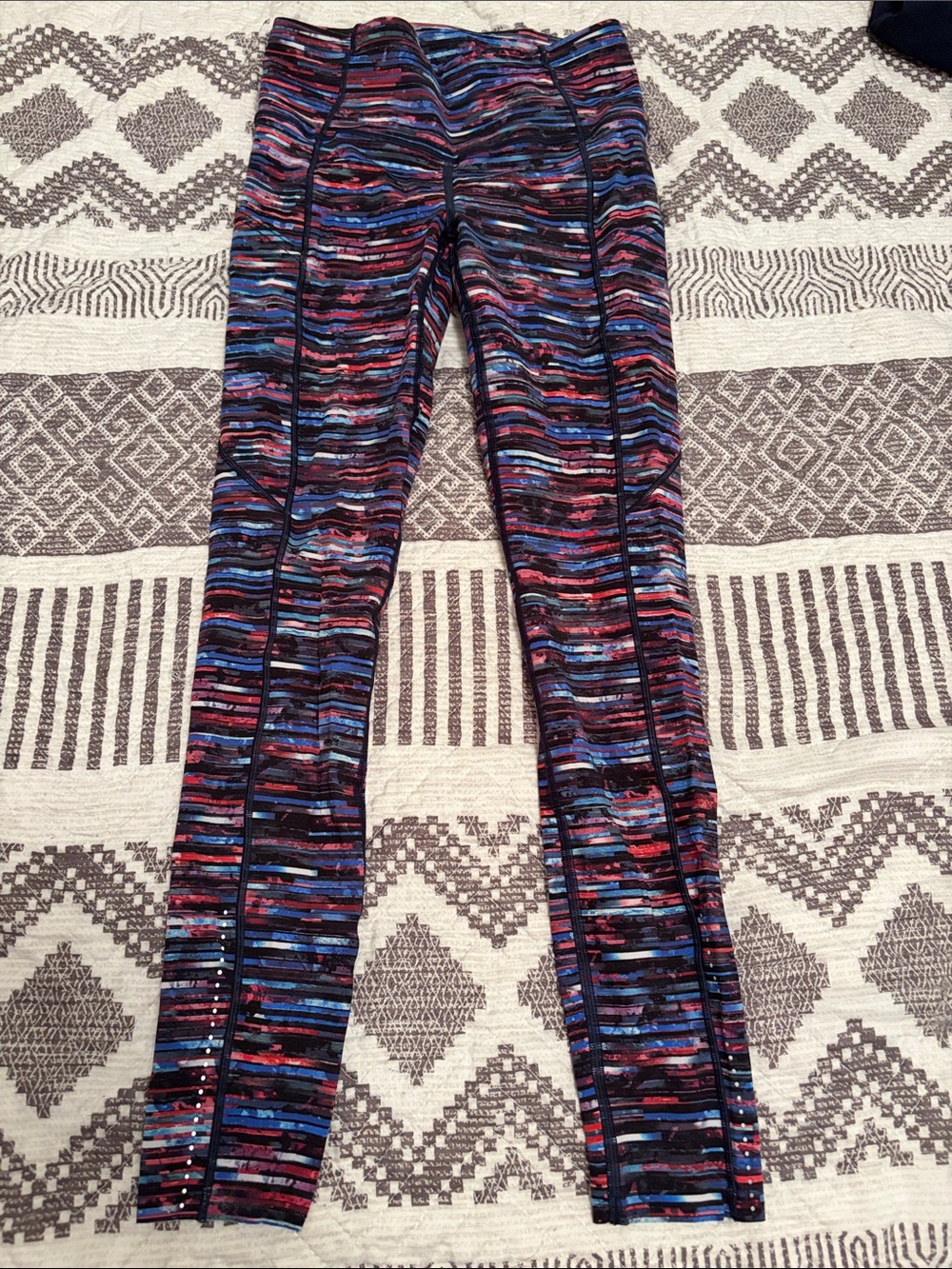 Lululemon Multicolor Striped Active Leggings SIZE 4